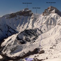 Col de Corps - Face E (itinéraire à ski)