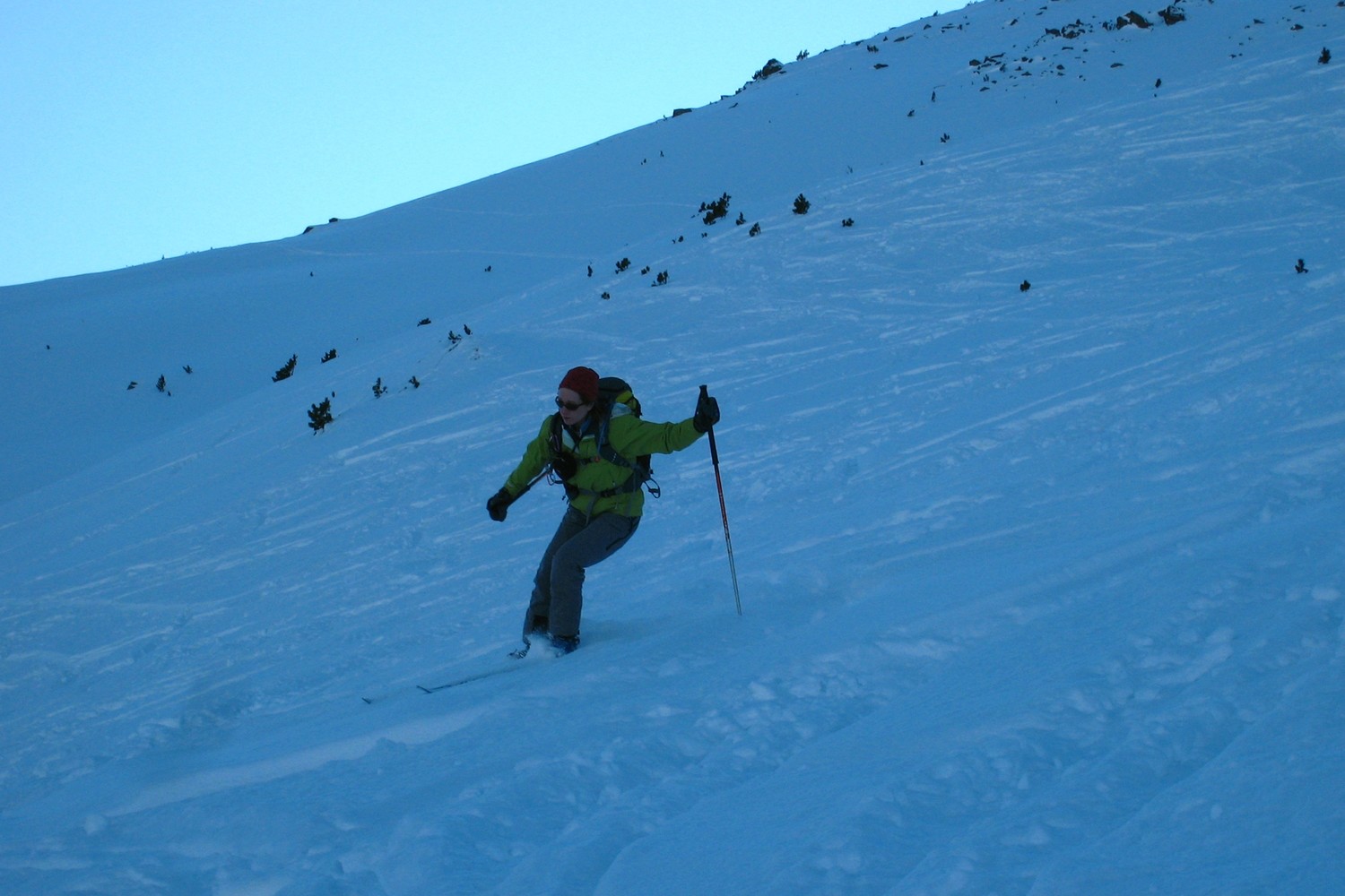 Agnès dans les pentes E du Sebalsspitze