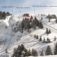 Crêt de Véry (VN et Combe NW) et Sangle (couloir W)