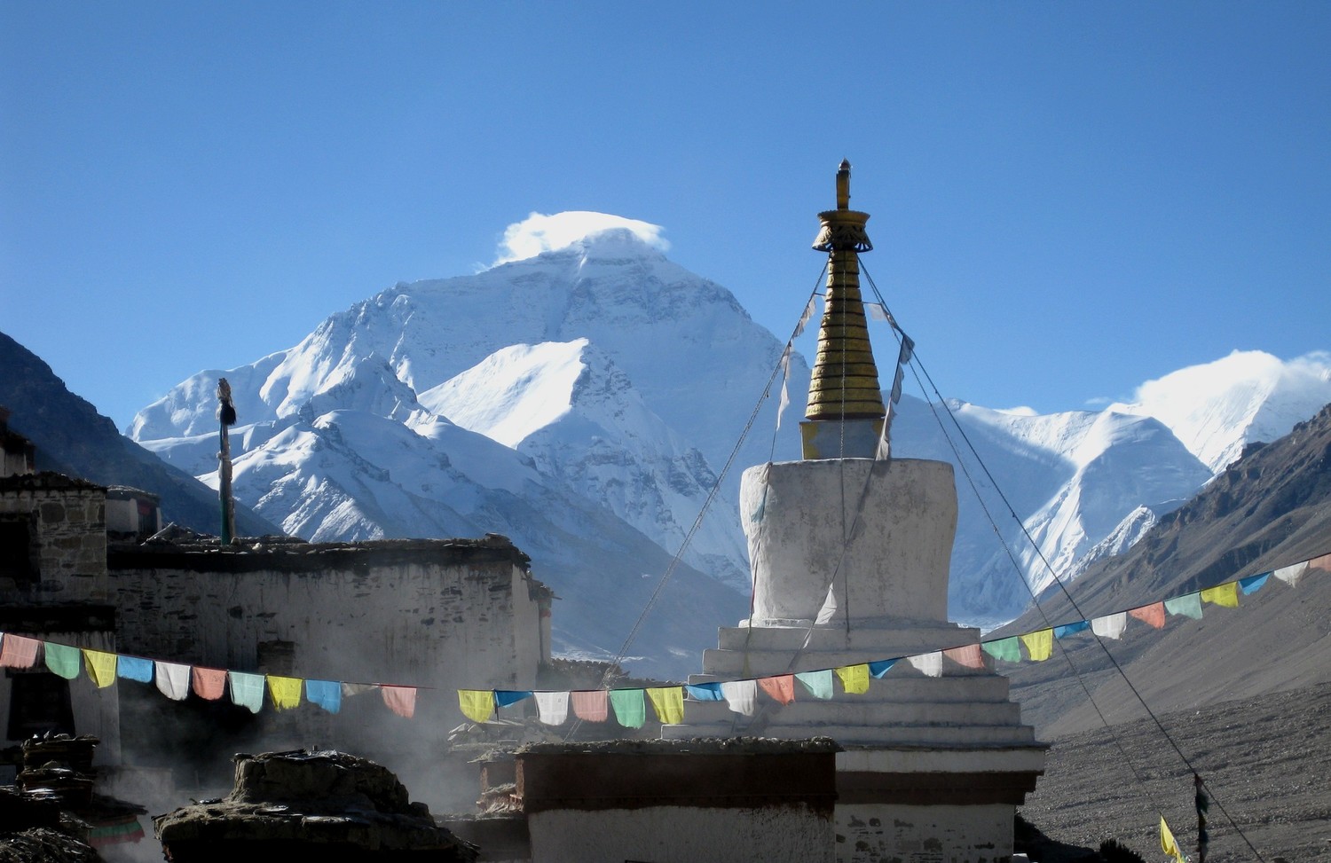Temple & face nord de l'Everest
