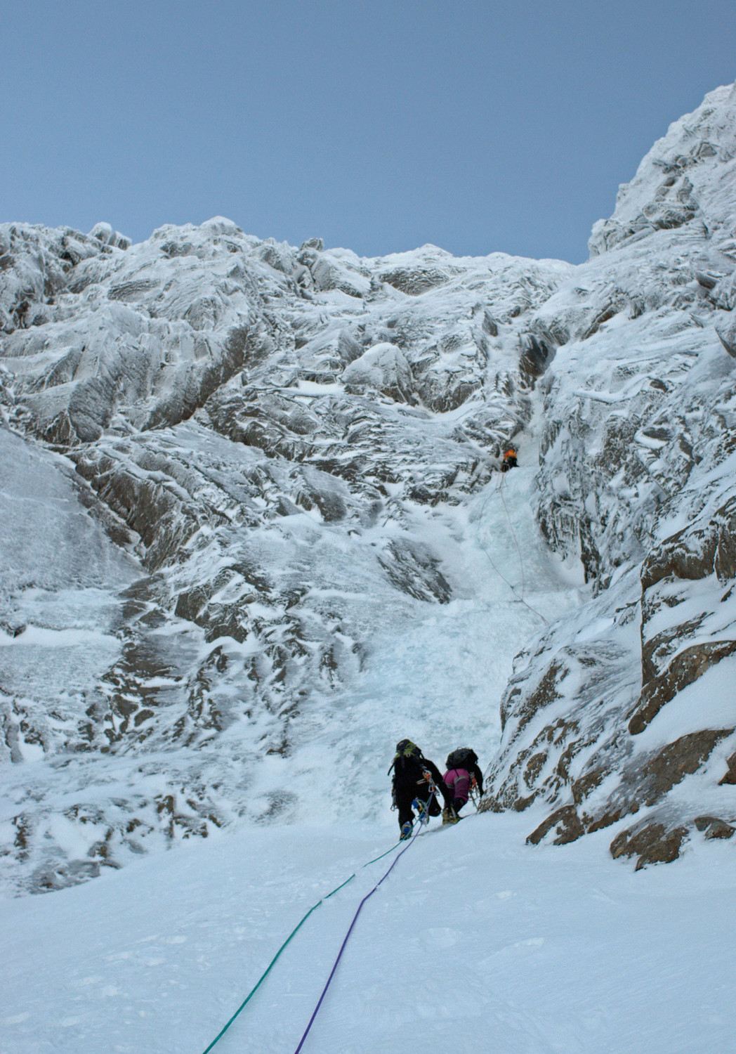 Point Five - Pente neigeuse avant L1 en glace