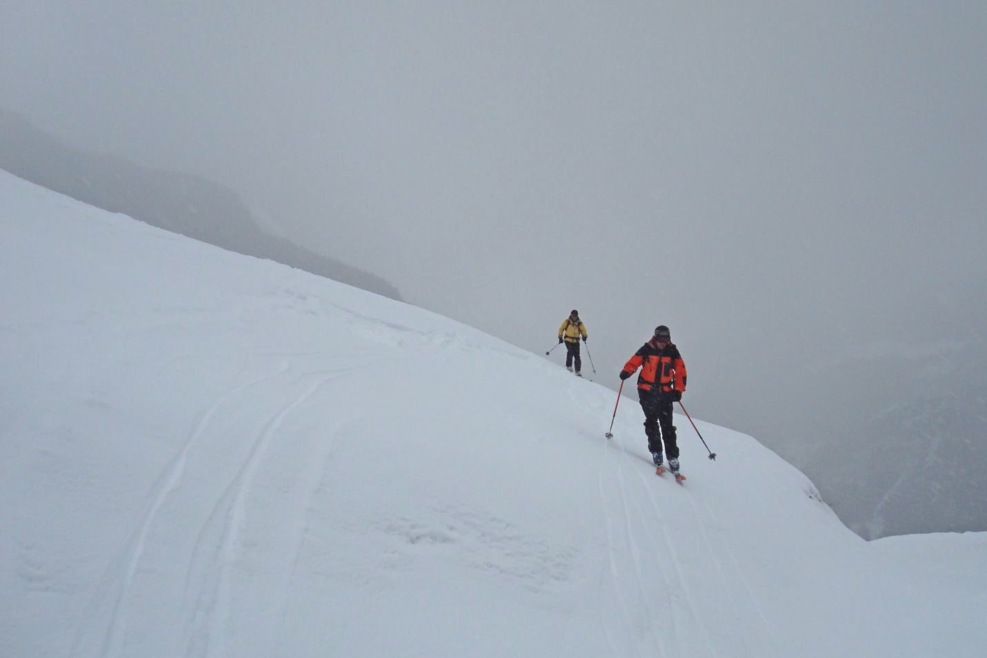 Descente fastidieuse, jour blanc...