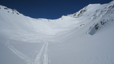 Le Col Tronchet, pente sommitale Le Col Tronchet, pente sommitale