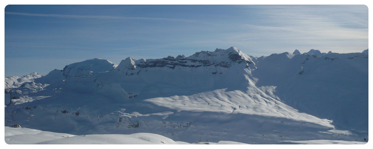 Chaîne des Fiz depuis les Grandes platières