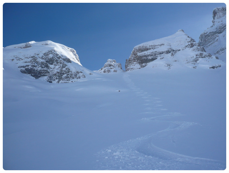 Sous le col de la Portette, tout bon!