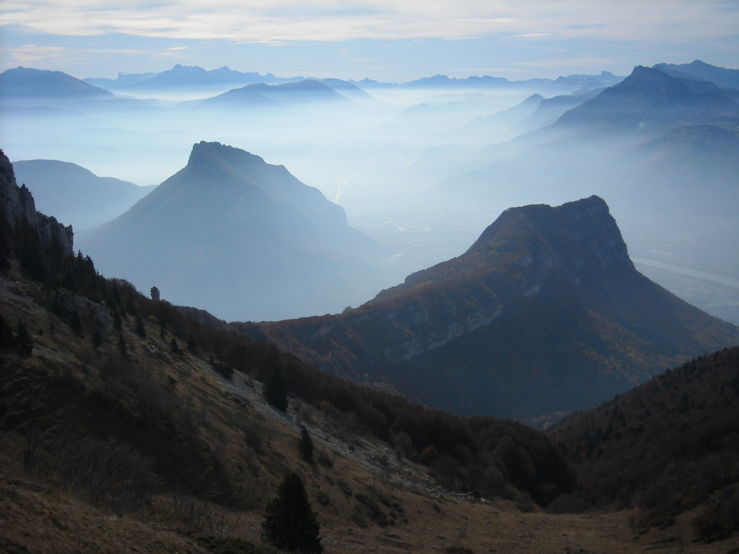 La vue depuis le sommet des Roches de Chalves