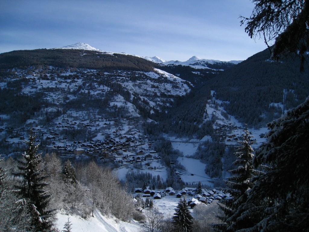 Vue sur Mayou, Vissoie et St Luc