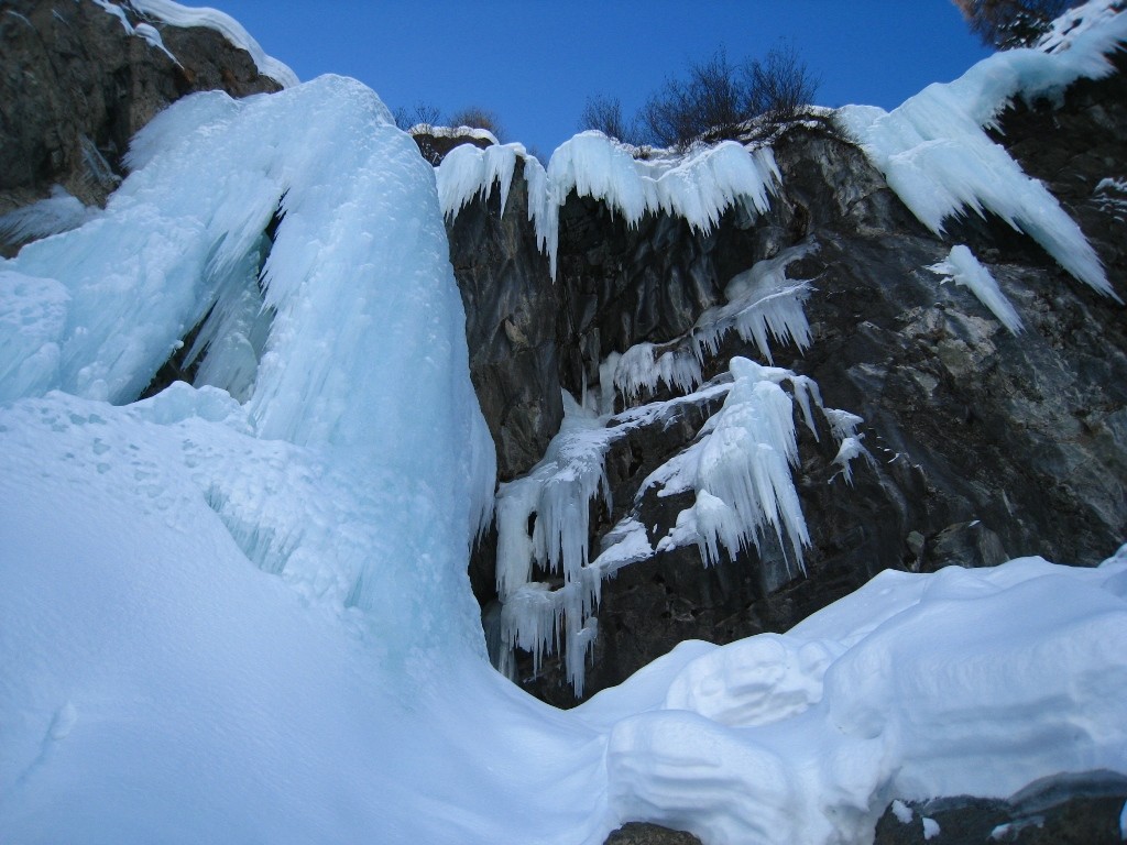 Cascade de Mottec, ligne de gauche et de mixte