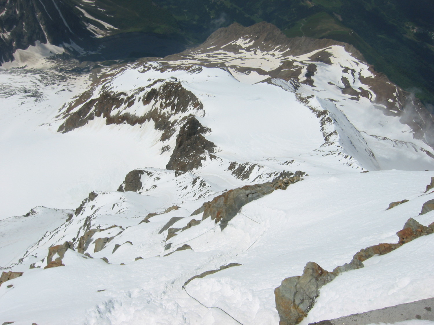 La montée au Gouter depuis le refuge