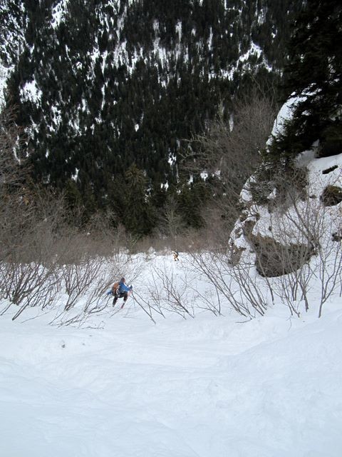 Une authentique pente assez raide dont on aurait aimé qu'elle soit en poudre...