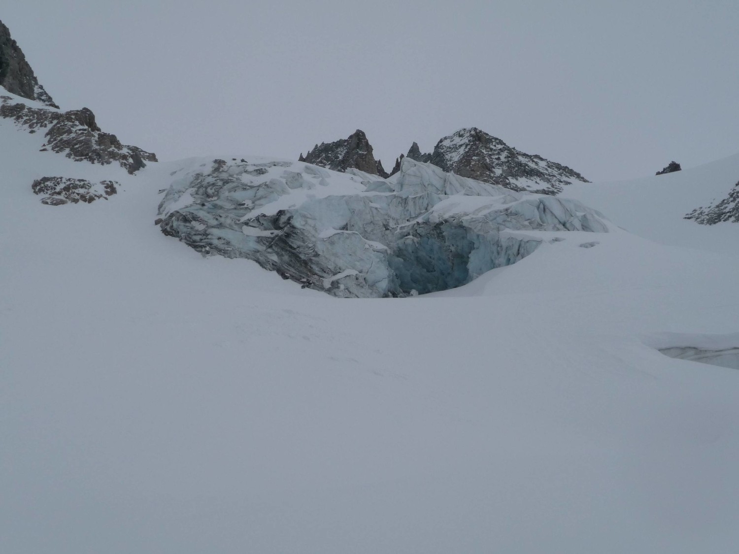 Sérac sur le glacier du Tour Noir, on s'arrêtera ici