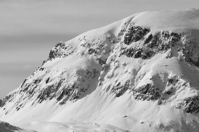Le versant et la Diagonale E de Pied Moutet (avant le redoux)