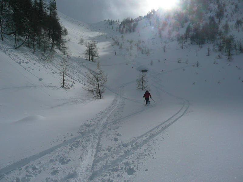 Descente du Vallon de Terre Rouge