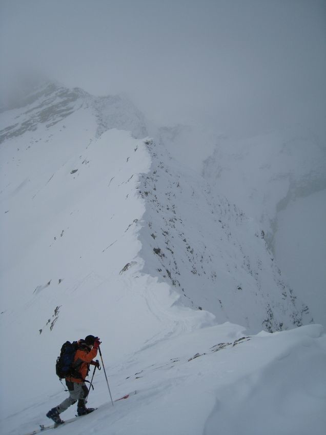 Arrivée au Col Cross Cavorgn
