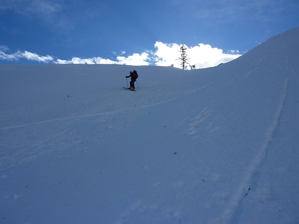 Salendo al Druesberg.I ripidi pendii a 1500 m di quota.