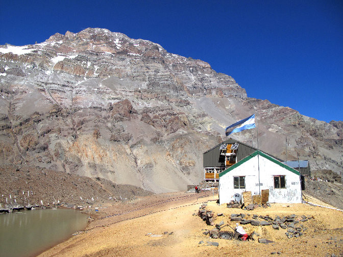 L'Aconcagua vu depuis le refuge