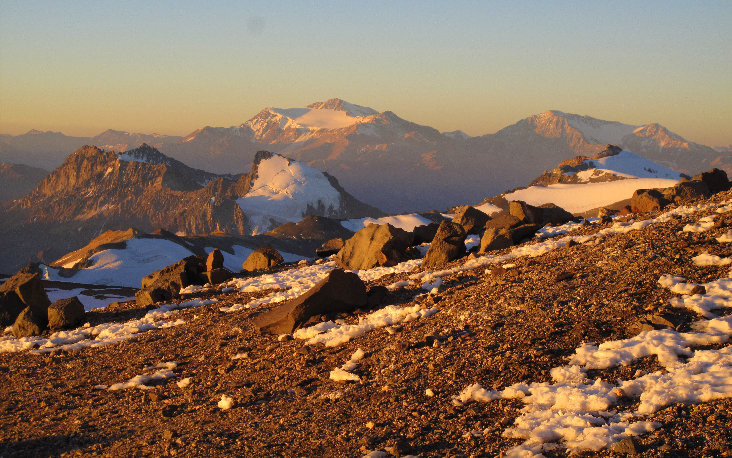 Coucher de soleil sur la Cordillère