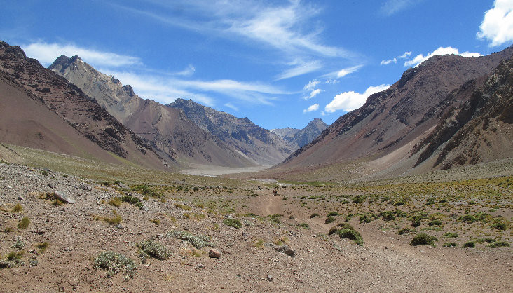 Vue générale de la vallée de Horcones