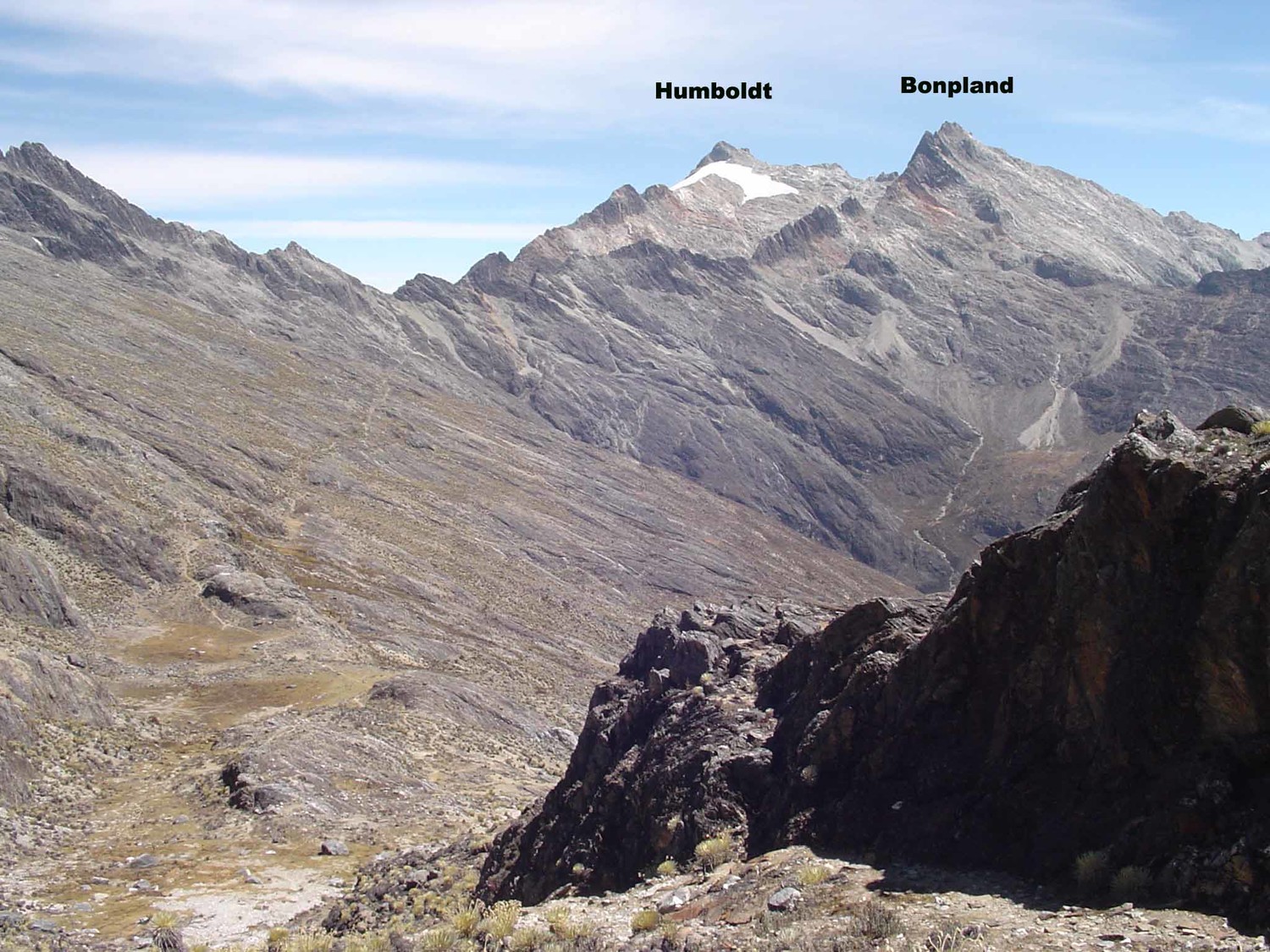 vue sur Bonpland et Humboldt