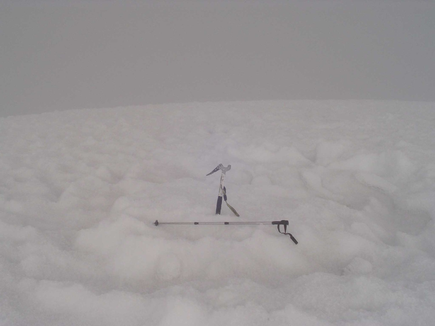 sommet et brouillard
