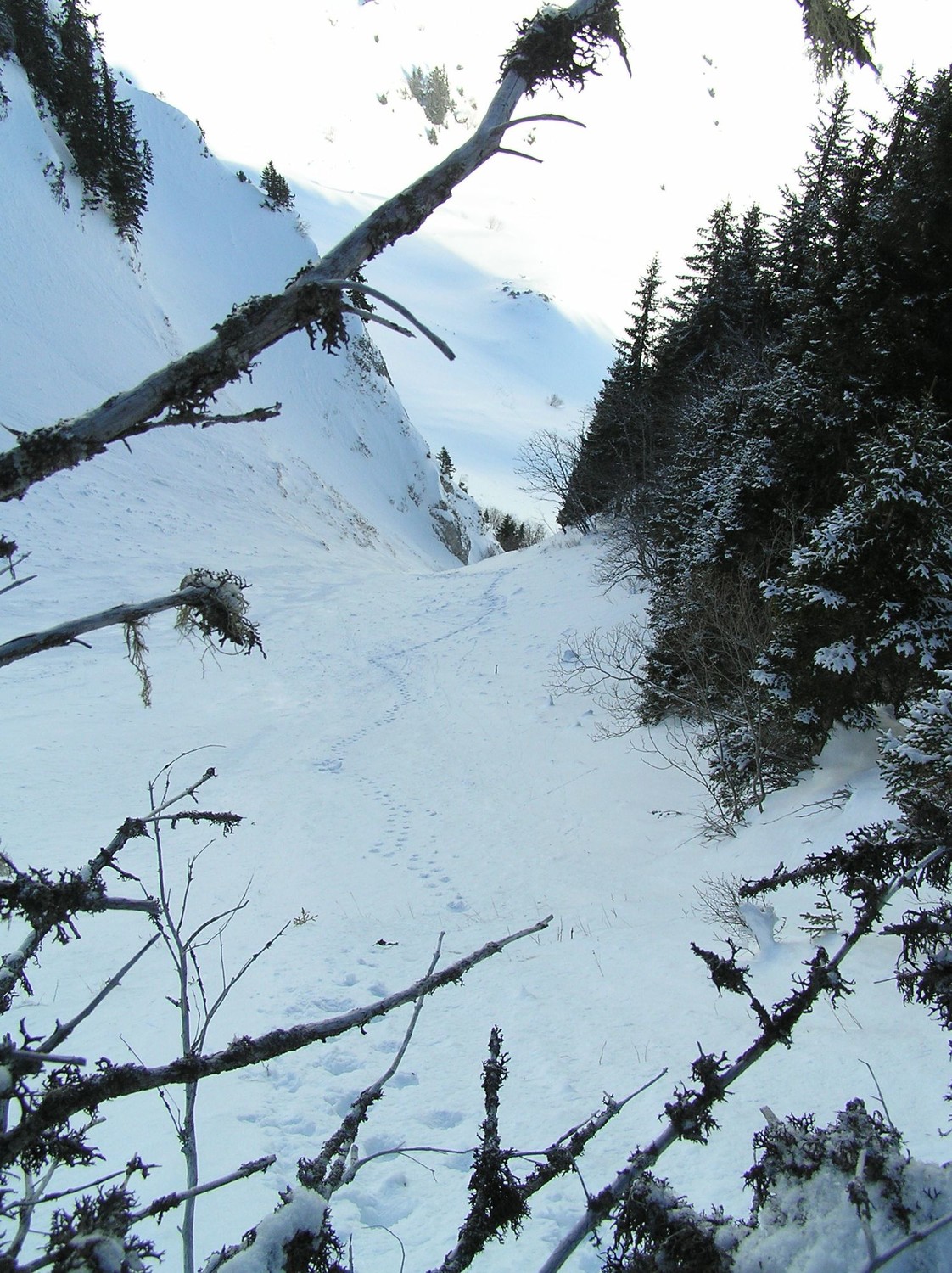 Dans le haut de la combe, ça commence à enfoncer