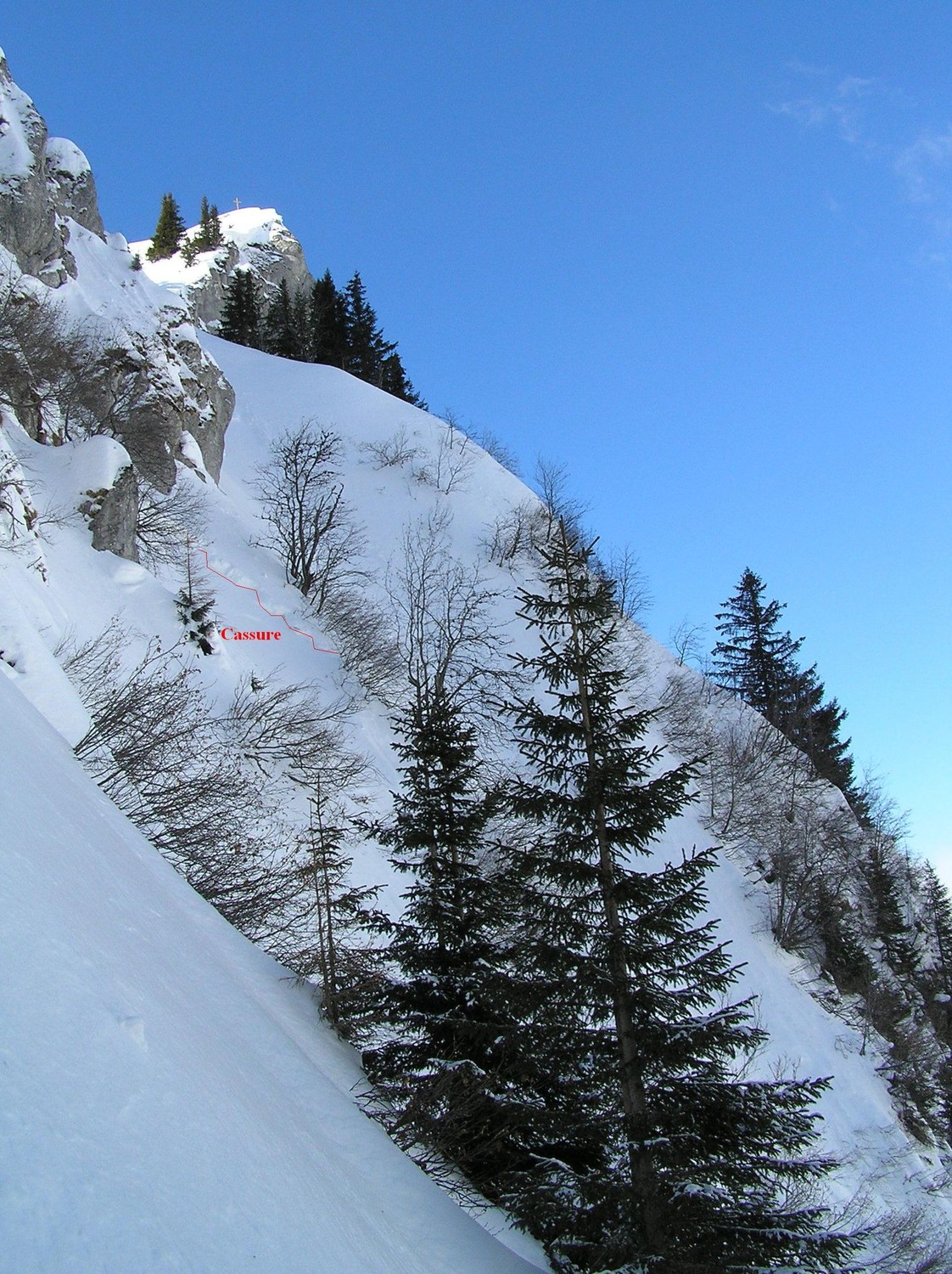 La croix sur la Dent de Requin