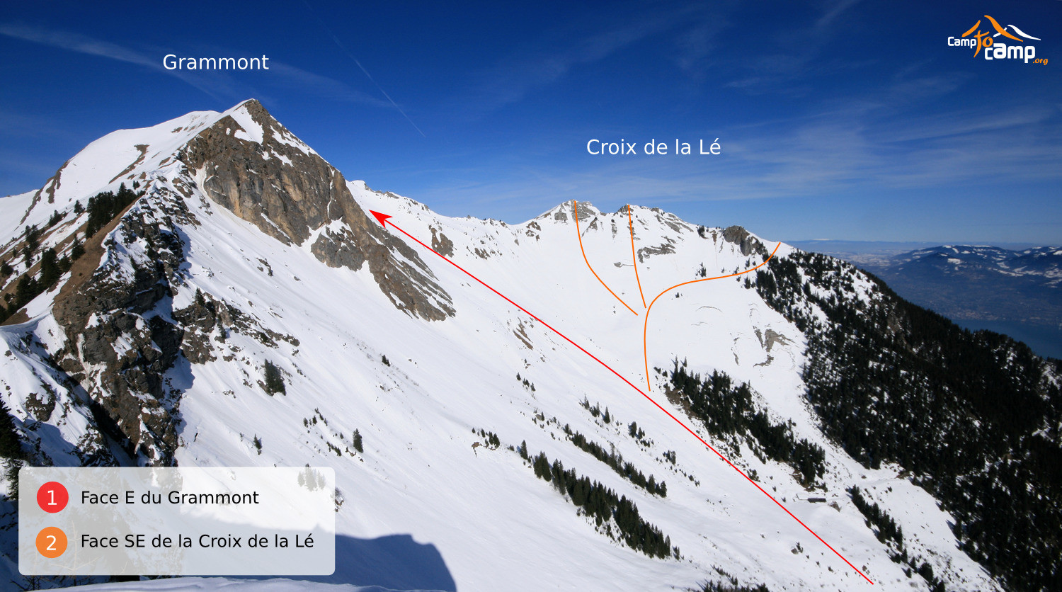 Versant E/SE du Grammont et de la Croix de la Lé