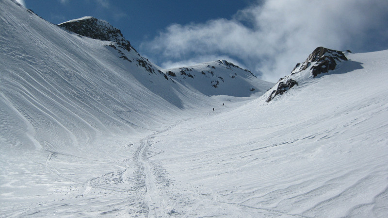 Le travail du vent dans la montée sur le Rocher Blanc