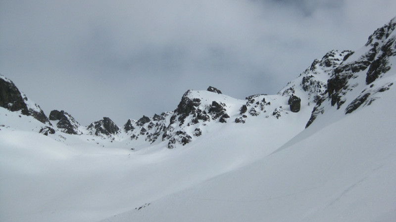 Arête SE du Bec d'Arguille depuis le "virage" de la Combe Madame