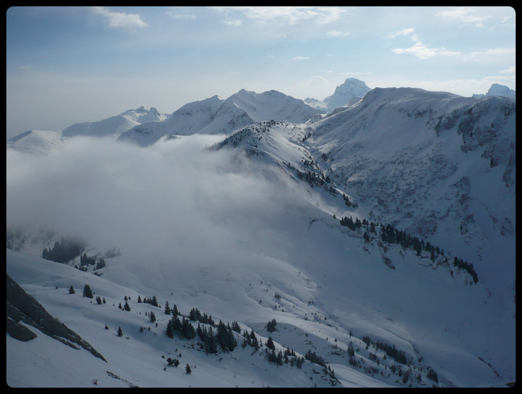 Le col de la Colombièe englouti
