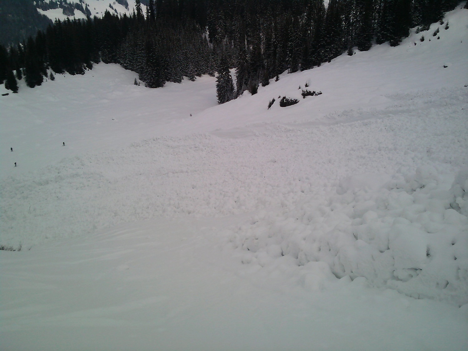 Big avalanche au bas de la Combe