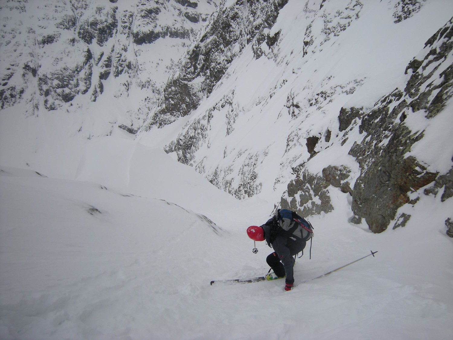 Mt.Oreb couloir N. Le haut du couloir