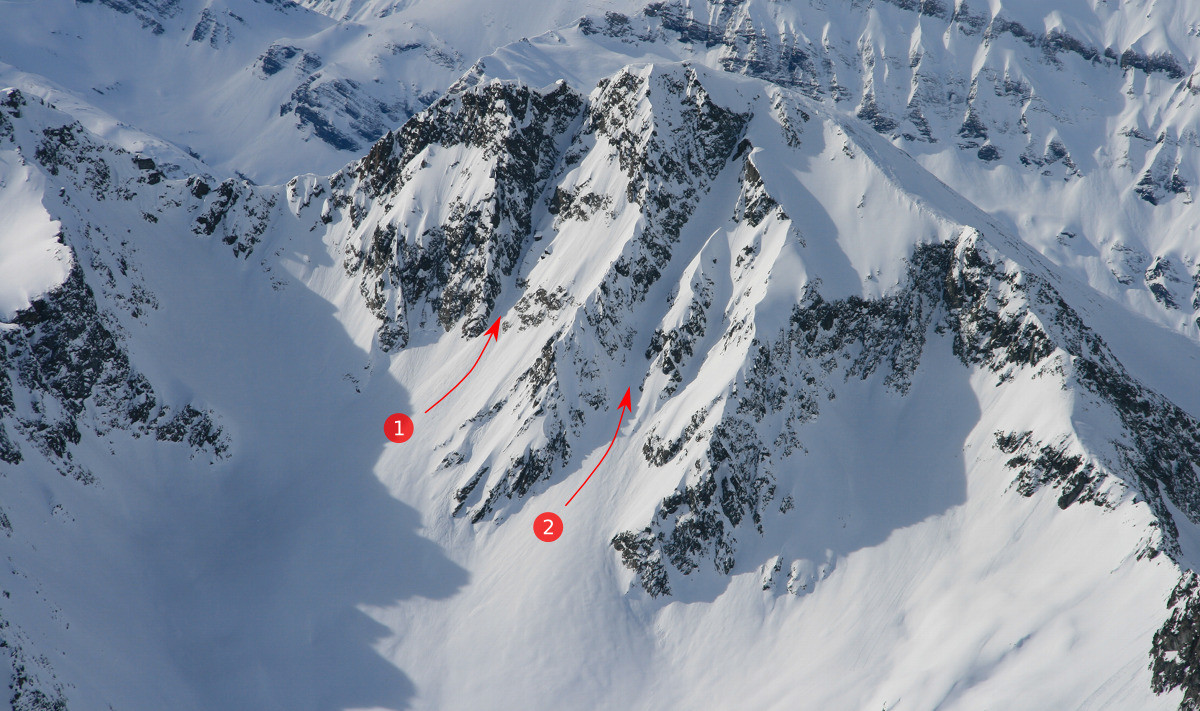 Couloirs ENE et NE de Fontanabran NW