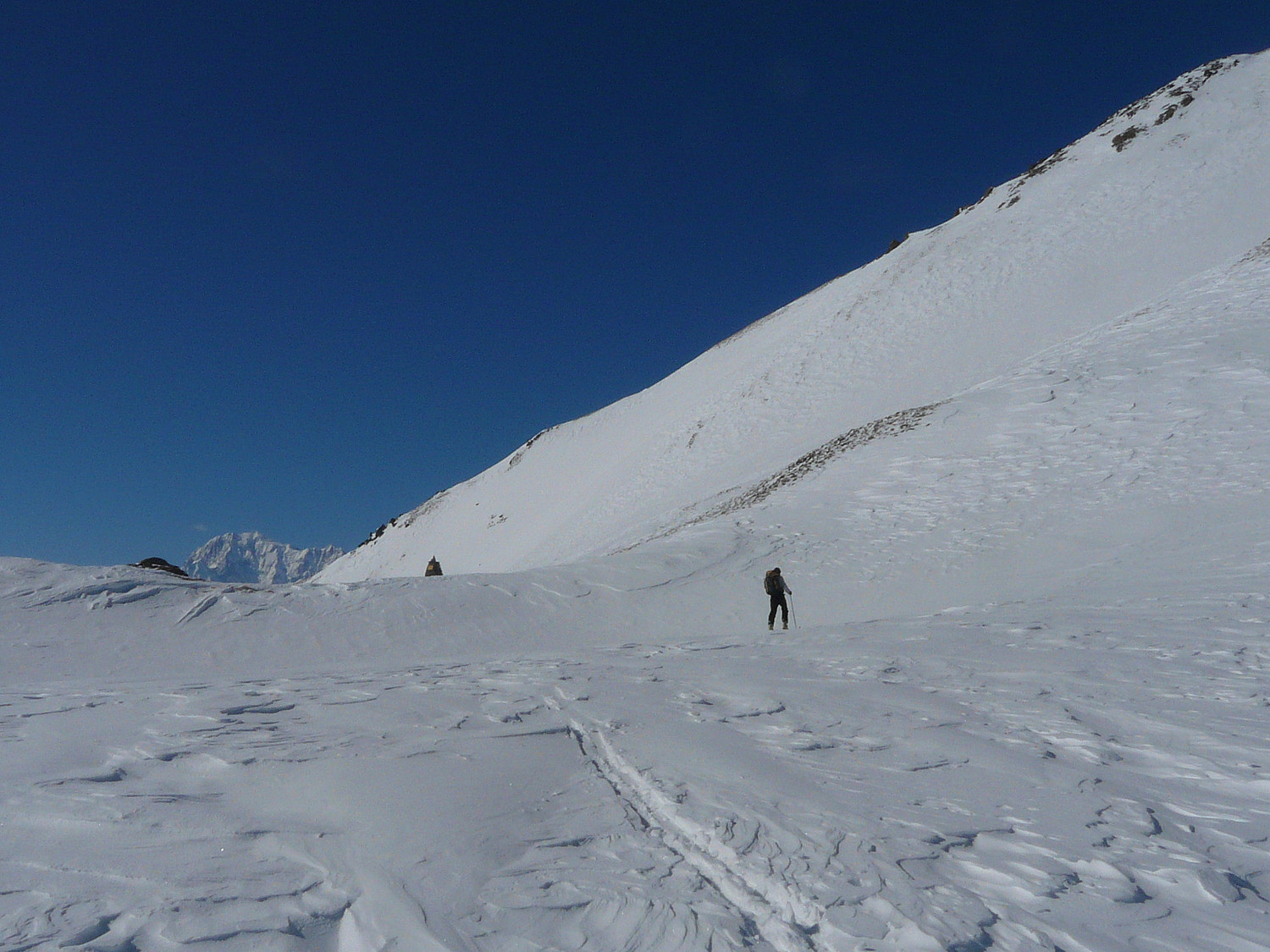 Arrivée au col Champillon (Val d'Aoste)