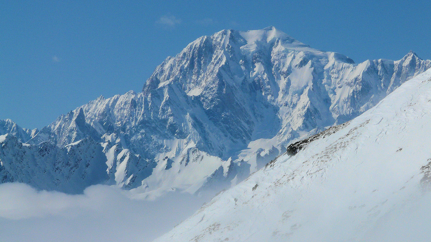 Le Mont Blanc depuis le col de Champillon