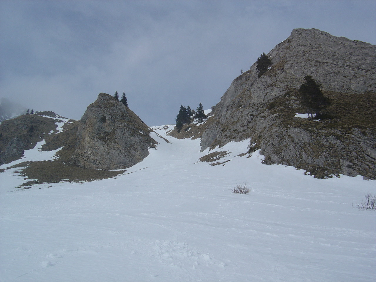 Le couloir S de droite que je vais remonter.