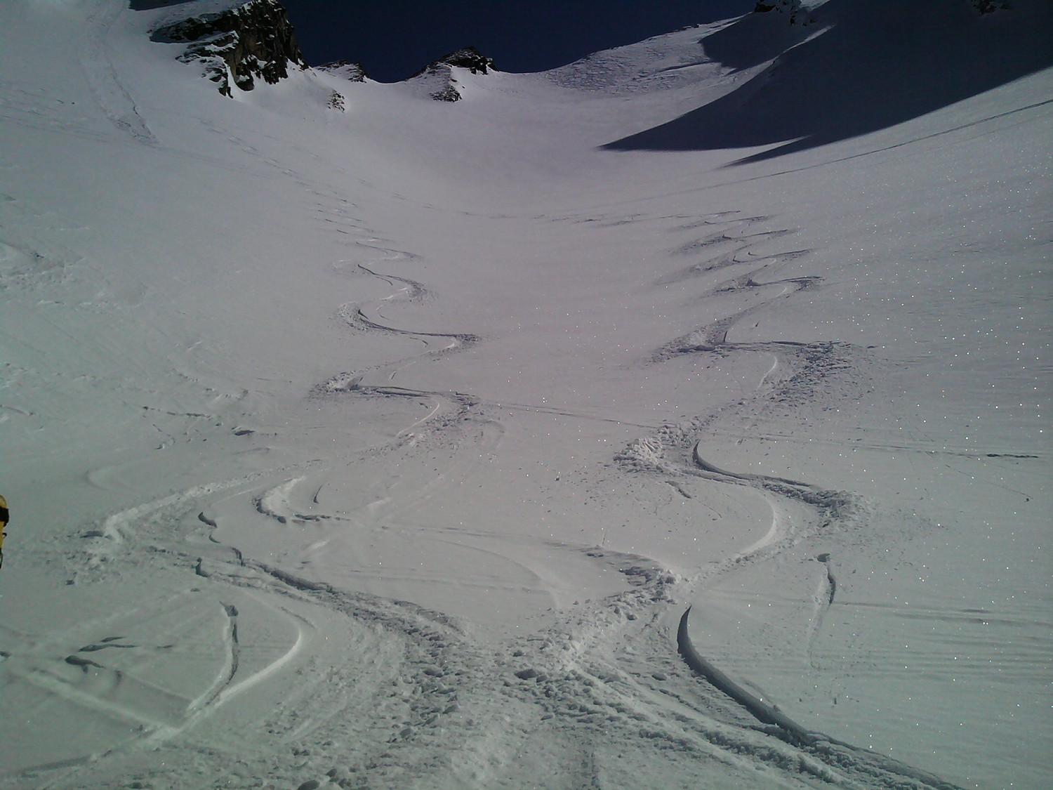 belle poudreuse sur le haut