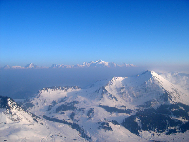 Vue sur la chaine du Mont Blanc