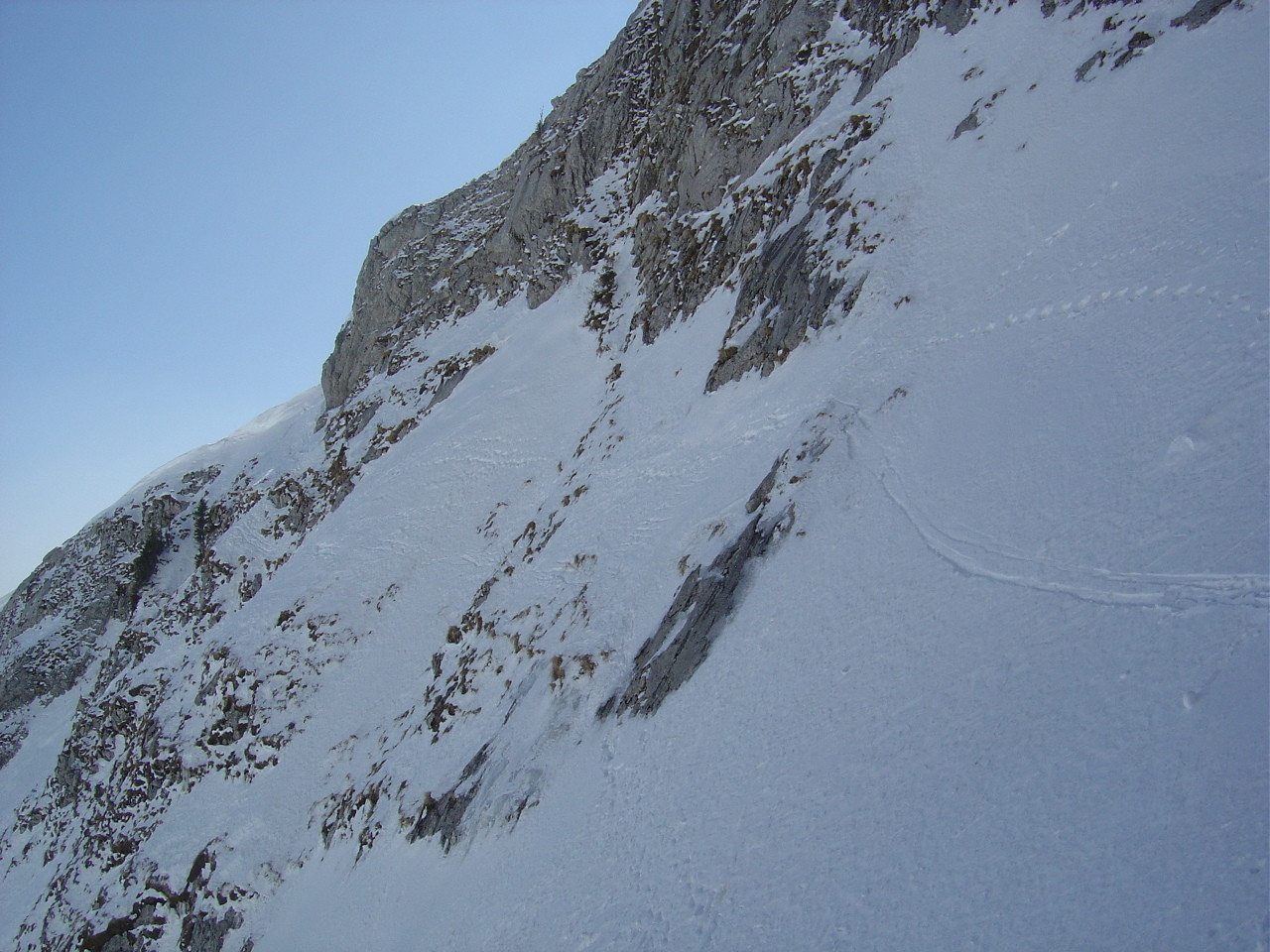 La traversée après l'avoir skiée.
