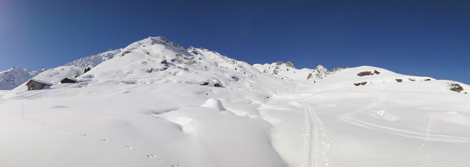 Orchèra, trace en direction de la Combe des Gîtes