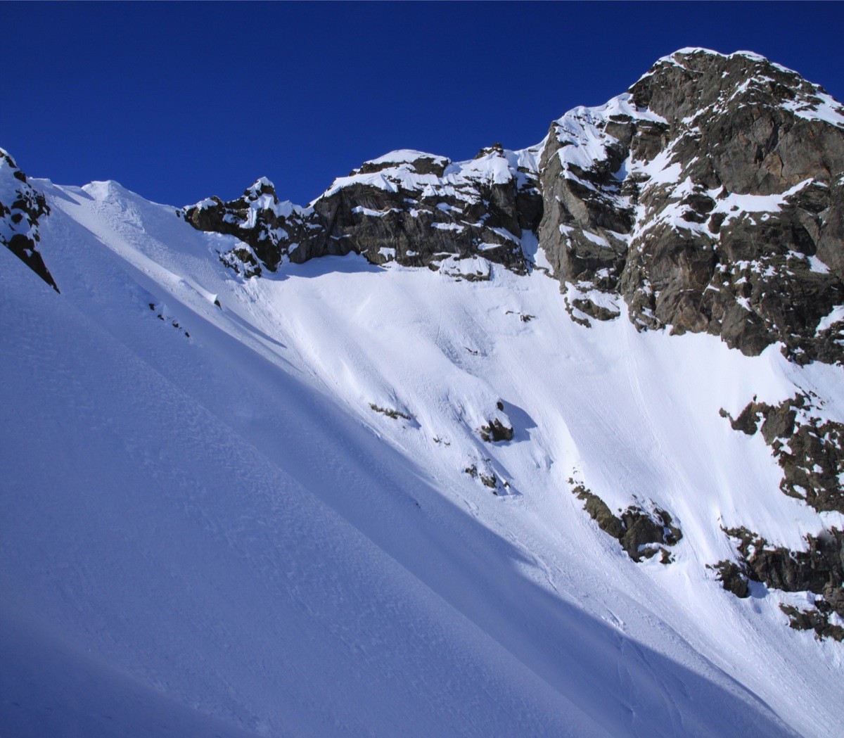 Sortie du couloir NE de Loriaz