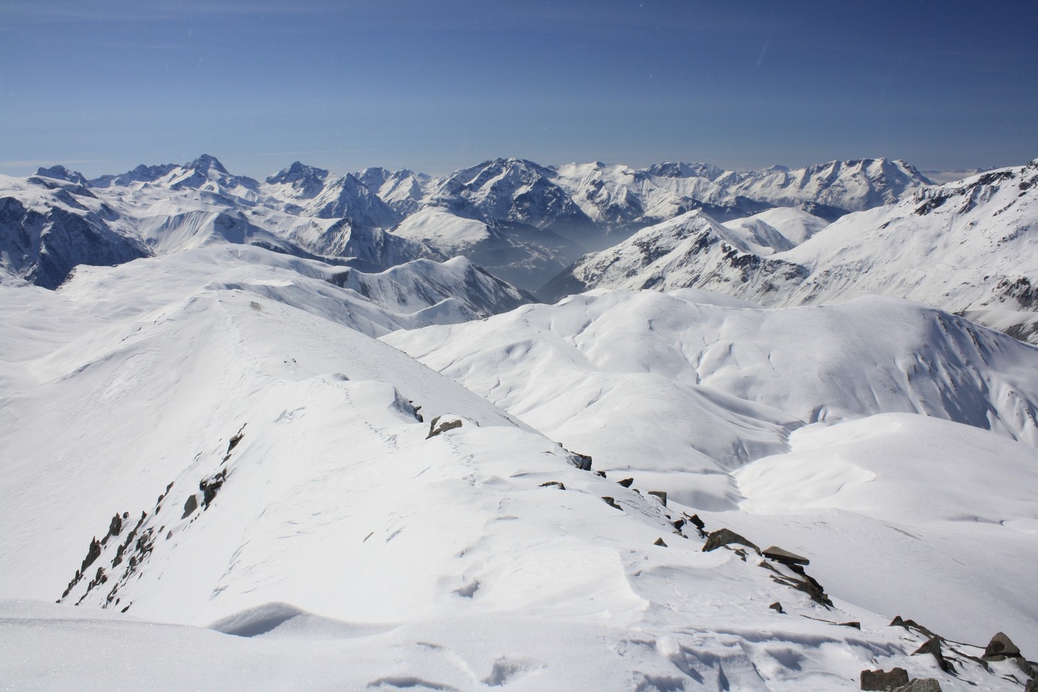 Du Pic du Mas de la Grave, vers le SW