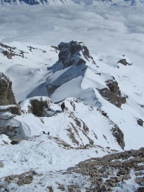 Descente par la voie normale : chute interdite