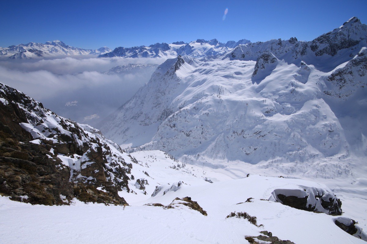 La rampe SE vue du haut.
