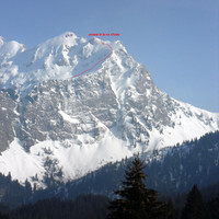 la pte  W  du Roc d'Enfer depuis la Chèvrerie