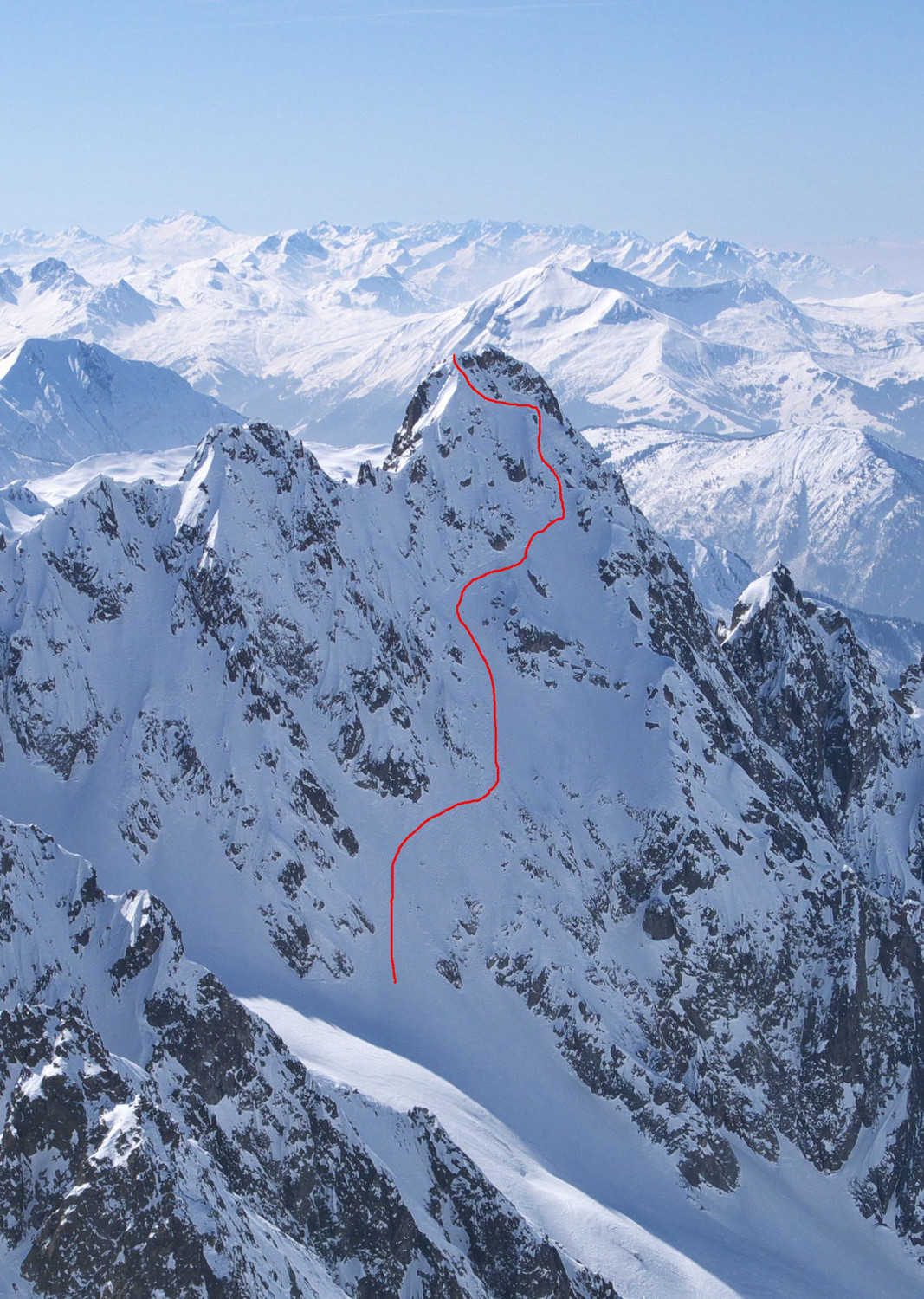 Pouce, face NE. Pour le topo C2C.