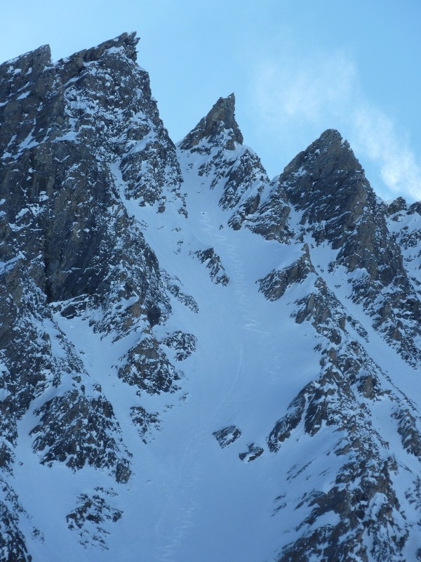 Le couloir, couloir NE gauche du Golliat