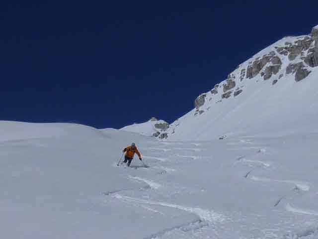 in discesa dalla croda fiscalina