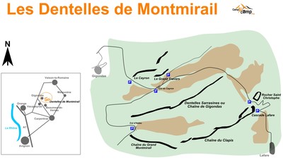 Schéma général des Dentelles de Montmirail (en cours au 03.2010)