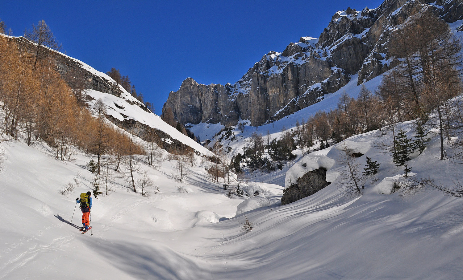 Bertrand dans le torrent de la Nétage